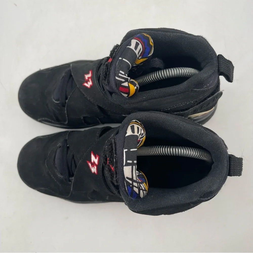 Nike Kids Air Jordan 8 Retro Playoffs GS- SZ 7 Y -Black Basketball Shoes Sneaker